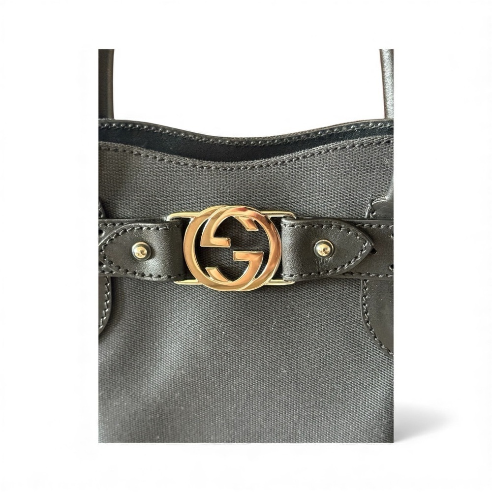 Gucci Tom Ford Era black Canvas and Leather Tote bag like new - Picture 9 of 16